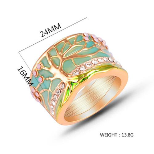 life tree fingerring, retro design, metall, größe 9 1