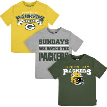 Gerber Unisex Baby NFL Korte Mouwen Team Fan T-Shirt, Set van 3, Packers, 5T