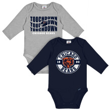 Gerber Baby NFL 2-Pack Lange Mouw Romper, Bears, 18 Maanden