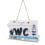 Mediterrane Handgeschnitzte Holz Wc Schild 5