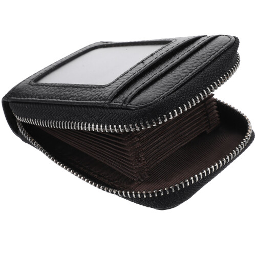 Credit Case Organizer Echtem Mit Reißverschluss ( )