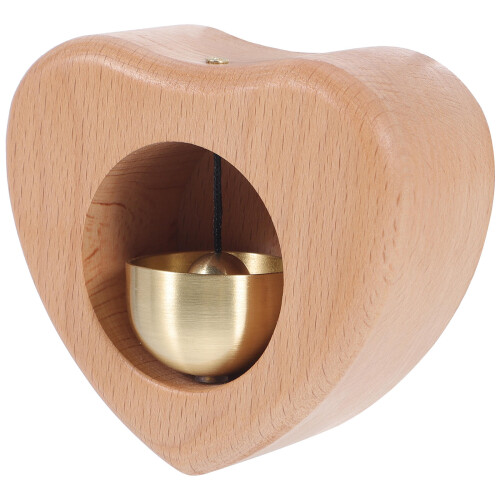 holz glöckchen herzform türdeko windspiel ladenklingel 2