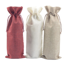 -pack jute- weinflaschentaschen für hochzeit, party, geschenk