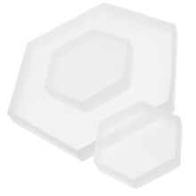 silikonform 3-tlg. für kristallguss sechseckig, schmuck selbst machen