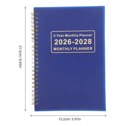 Compacte Blauwe Dagplanner Met Metalen Cover En Weekschema's 2