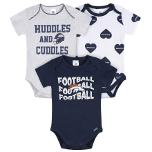 Gerber Baby Meisjes NFL 3-Pack Romper Bodysuit, Broncos, 18 Maanden