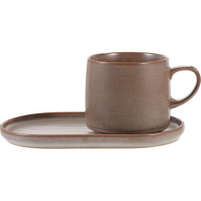 1 set keramikbecher mit unterteller für büro und
