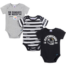 Gerber Baby Boys' NFL 3-Pack Onesie Bodysuit Steelers NFL 3-Pack6 Months