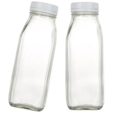 2 glasflaschen wiederverwendbar für saft milch unterwegs