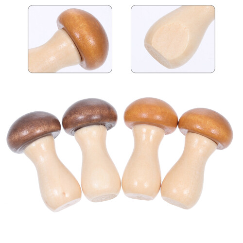 4 pilzförmige Holz Essstäbchenhalter, 2