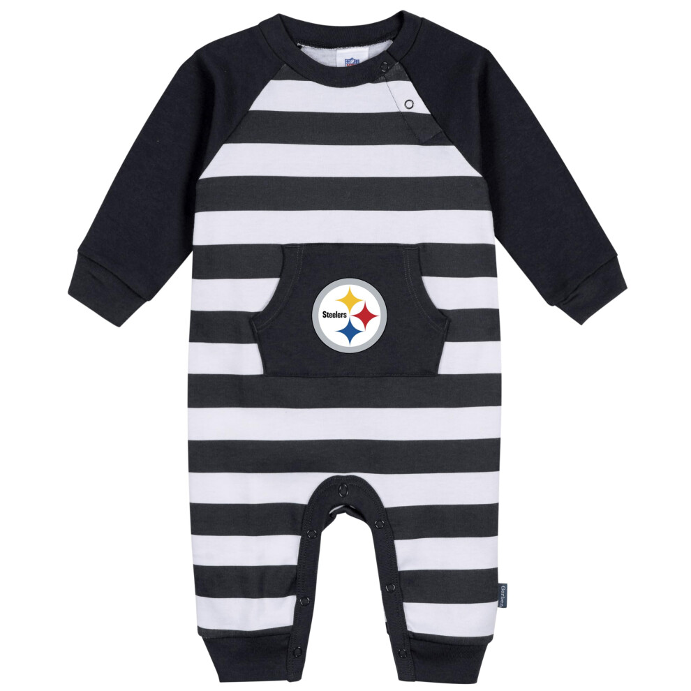 Photos - Other Trainers Gerber Baby Boys' NFL Team Footless Coverall Steelers 0-3 Months ST259838STE 
