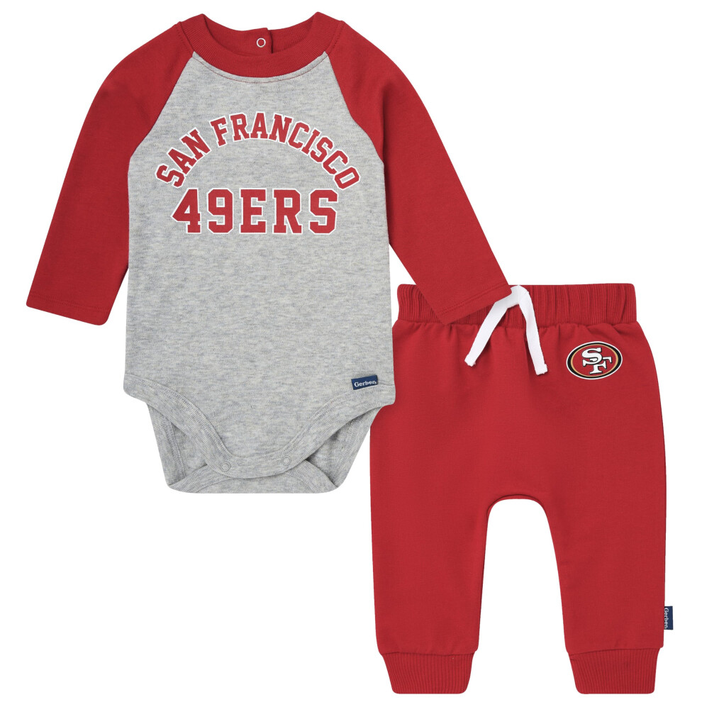 Gerber Baby Nfl Onesie Bodysuit And Jogger Set 49Ers 18 Months