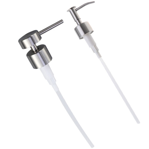 2 emulsionsflaschen pumpkopf ersatz deckel silber