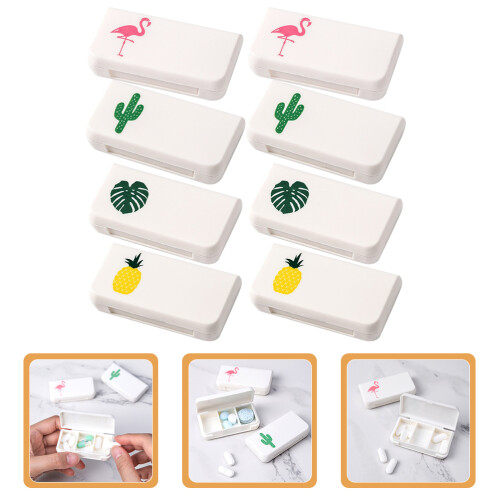 8Stk Pillendose Organizer Für Medikamente Und Vitamine 2