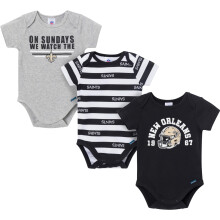 Gerber NFL-bodysuit voor babyjongens, 3-pack, Saints NFL, 3-pack, 6 maanden