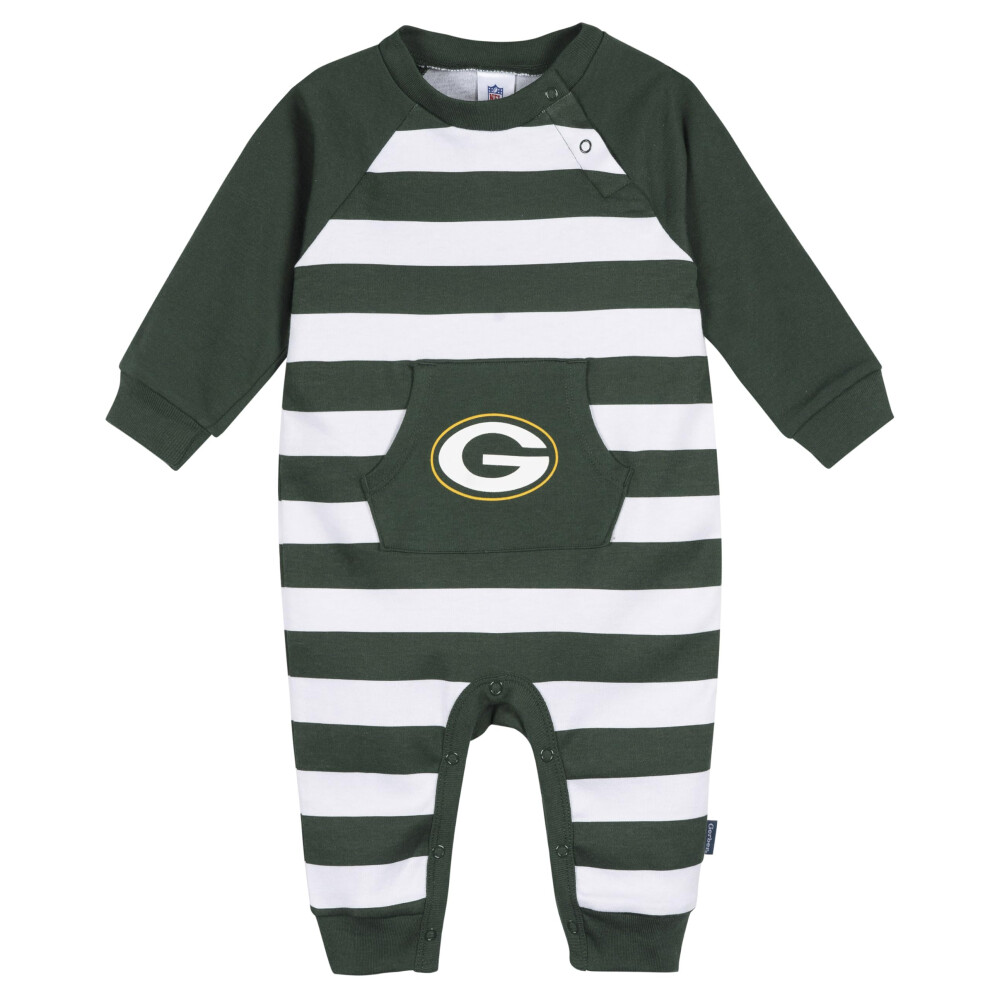 Gerber Baby Boys' NFL Team Footless Coverall Packers 3-6 Months-image-OPC-PM8VR27-NEW