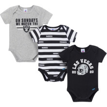 Gerber Baby Boys' NFL 3-Pack Onesie Bodysuit Raiders NFL 3-Pack6 Months