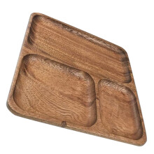 Compartments Holz Servierplatte Für Snacks Und Speisen