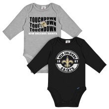 Gerber Baby NFL 2-Pack Lange Mouwen Romper, Saints, 0-3 Maanden