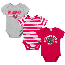 Gerber Baby Boys NFL 3-pack Onesie Bodysuit Buccaneers 0-3 mnader