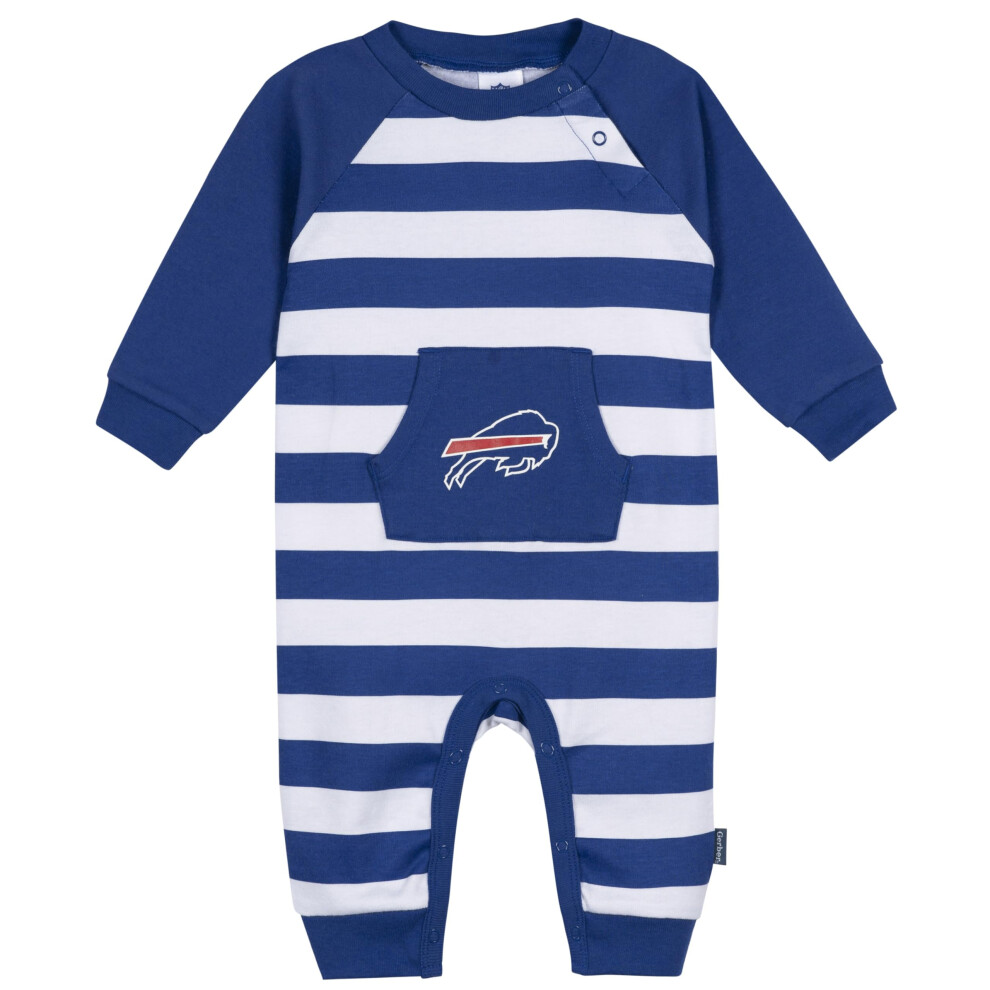 Gerber Baby Boys' NFL Team Footless Coverall Bills 3-6 Months-image-OPC-PM8VRD2-NEW