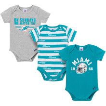Gerber NFL-rompertje voor babyjongens, 3-pack, dolfijnen, 6-12 maanden