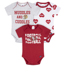 Gerber Meisjes NFL 3-Pack Romper Bodysuit, 49Ers, 6-12 Maanden