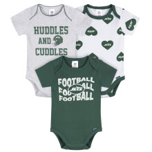 Gerber Baby Meisjes NFL 3-Pack Romper, Jets, 0-3 Maanden