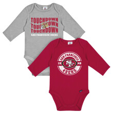 Gerber Baby NFL 2-Pack Lange Mouwen Romper, 49Ers, 0-3 Maanden