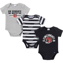Gerber NFL 3-pack onesie bodysuit voor babyjongens Bengals 18 maanden