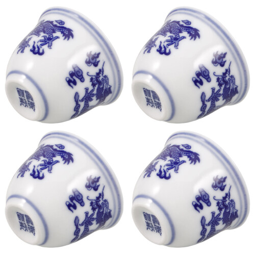 4er-set -weißes teebecher, chinesisch, tragbar