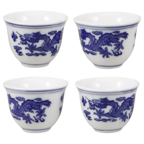 4er-set -weißes teebecher, chinesisch, tragbar 1
