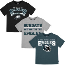 Gerber Unisex Baby NFL Korte Mouw Team Fan T-shirt, Set van 3, Eagles, 2T