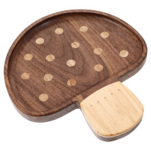 holz teller – servierplatte aus holz für snacks, kuchen, dessert