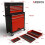 AREBOS AREBOS 9-Drawer Combo Tool Cabinet Garage Tool Chest with Wheels Workshop Tool Storage Lockable Black-Red 8