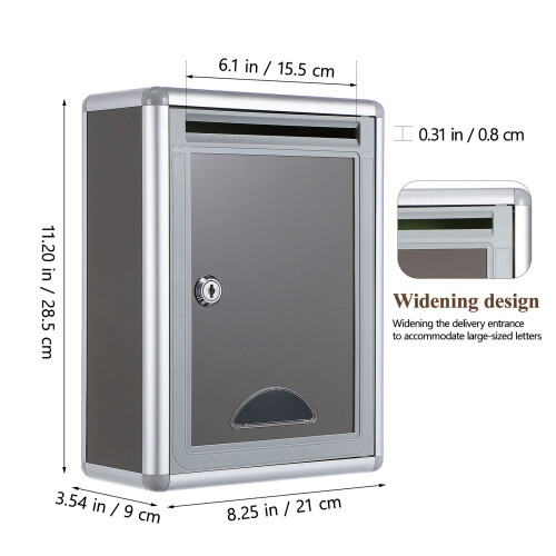 verschließbare vorschlagsbox aluminiumlegierung, wandmontage 1