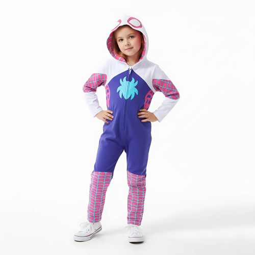 Marvel Marvel Spider-Gwen Ghost Spider Tuta Cappuccio per Bambine e Ragazze 2