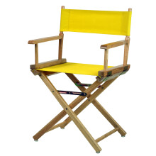 Casual Home 18"""" Director's Chair Natural Frame with Yellow Canvas