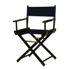 Casual Home 18"""" Director's Chair Black Frame with Navy Canvas