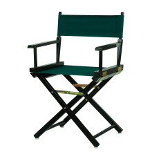 Casual Home 18"""" Director's Chair Black Frame with Hunter Green Canvas