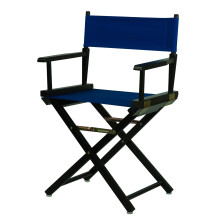 Casual Home Director's Chair Black Frame/Royal Blue Canvas 18"""" - Classic Height