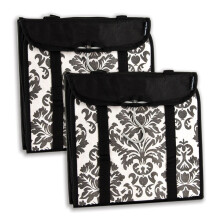 Travelon Hangende Handtas Organizer - Set van 2 (Zwart Damast)