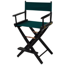 American Trails Extra-Wide Premium 24"""" Director's Chair Black Frame with Hunter Green Canvas Counter Height