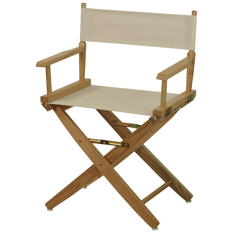 American Trails Extra-Wide Premium 18"""" Director's Chair Natural Frame with Natural Canvas-image-OPC-PM8VV88-NEW