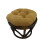 International Caravan Rattan Ottoman met Micro Suede Kussen 1