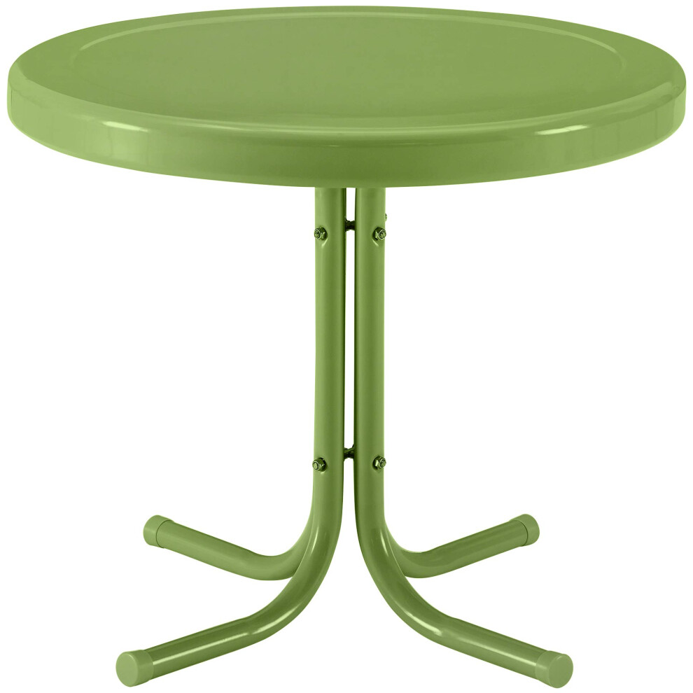 Crosley Furniture Griffith Weather Resistant Retro Metal Outdoor Side Table for Patio Deck Porch Oasis Green-image-OPC-PM8VVF2-NEW