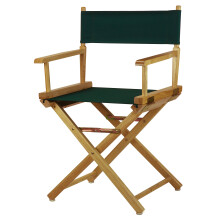 Casual Home 18"""" Director's Chair Natural Frame with Hunter Green Canvas