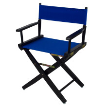 American Trails Extra-Wide Premium 18"""" Director's Chair Black Frame with Royal Blue Canvas