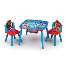Delta Children Kindertafel en -stoelset met opbergruimte (inclusief 2 stoelen) - Ideaal voor kunst en handwerk Snacktijd Thuisonderwijs Huiswerk en m
