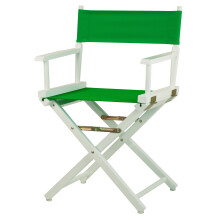 Casual Home 18"""" Director's Chair White Frame with Green Canvas
